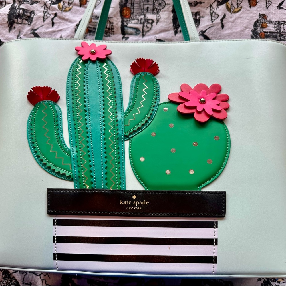 Kate Spade Cactus tote bag - light green leather - Picture 8 of 12